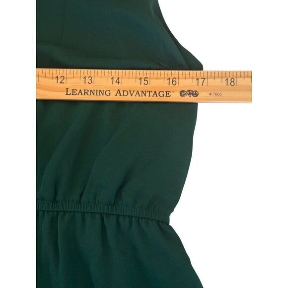 Hawthorn 41 Green Crochet-Detail Sleeveless Dress Sz M EUC Elastic Waist Spring - Picture 8 of 11